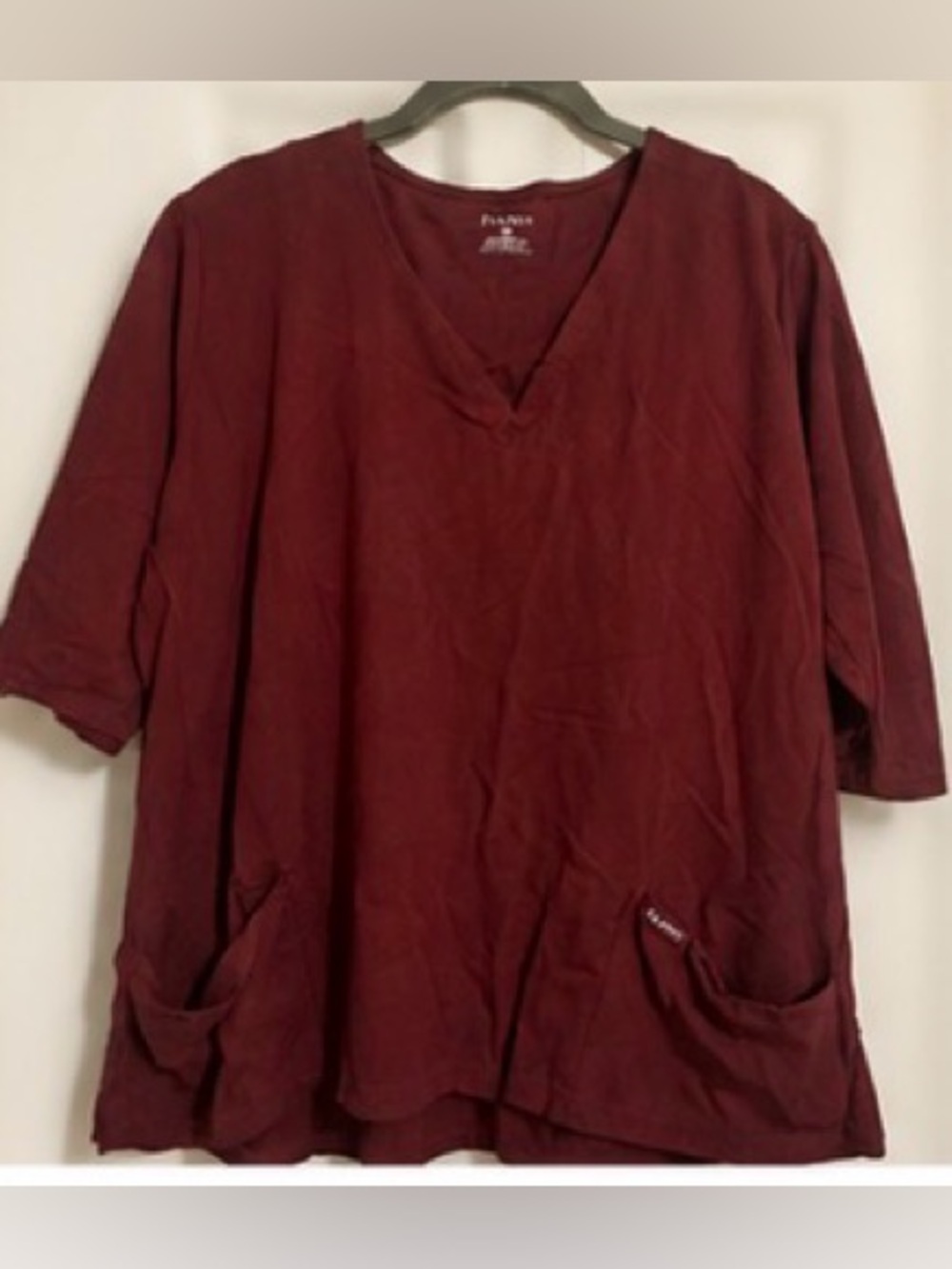 Jaanuu Burgundy Scrub Top Women’s 3XL